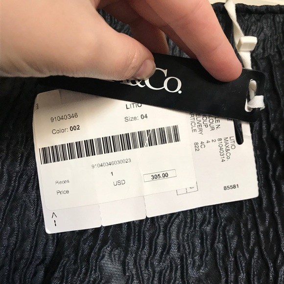 NWT Max & Co. Asymmetrical Black Textured Skirt - Picture 6 of 8